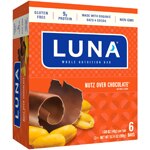 Clif Luna Whole Nutrition Bars for Women Nutz Over Chocolate