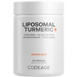 Codeage Fermented Turmeric Curcumin 95% with Black Pepper Ashwagandha Ginger Supplement