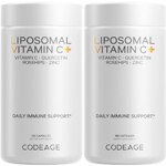 Codeage Liposomal Vitamin C 1500 mg - Immune System Support Formula - Bioflavonoids
