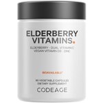 Codeage Organic Black Elderberry - Vegan Immune Complex Formula with Vitamin C D3 & Zinc