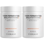 Codeage Teen Daily Multivitamin - Vitamins A B C D E K Zinc Biotin & Probiotics Vegan Supplement