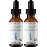Codeage USDA Organic Iodine Drops - Pure Iodine Liquid - Vegan Thyroid Supplement