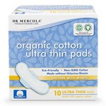 Dr. Mercola Premium Feminine Care Organic Cotton Ultra Thin Pads Daytime with Wings