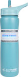 EcoVessel Summit TriMax Insulated Water Bottle with Flip Straw top - Teal Lagoon