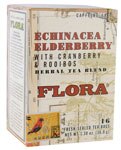 Flora Herbal Tea Blend Echinacea Elderberry with Cranberry & Rooibos