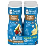 Gerber Grain & Grow Stage 2 Puff Snack Non-GMO Banana & Strawberry Apple