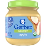 Gerber Organic Baby Food Stage 1 Puree Glass Jar Apple
