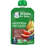Gerber Organic Baby Food Stage 2 Pear Blueberry Apple Avocado Puree Pouch