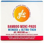 Glo Organic Bamboo Mini-Pads with Wings for Sensitive Bladder - Medium