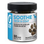 Green Gruff Soothe Skin & Coat Salmon Dog Chews - Jar