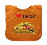 Green Sprouts Pull-Over Food Bib Orange Tacos-9/18mo