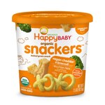 Happy Baby Organic Baked Grain Snackers Vegan Cheddar & Broccoli - Crawling Baby