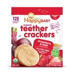 Happy Baby Organic Teethers Crackers Strawberry & Beet - Crawling Baby