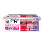 I and Love and You Farm to Sea Feast Pate Wet Cat Food Variety Pack Beef Salmon Turkey