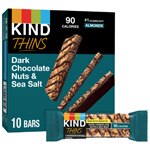 KIND Thins Snack Bars Dark Chocolate Nuts & Sea Salt
