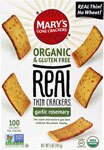 Mary's Gone Crackers Organic Real Thin Crackers Gluten Free Garlic Rosemary
