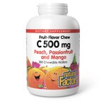 Natural Factors 100% Natural Fruit Chew C Peach Passionfruit and Mango