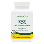 NaturesPlus Chewable Iron with Vitamin C and Herbs Cherry