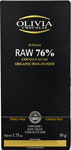 Olivia Chocolat Artisan 76% Raw Cocoa Chocolate Bar Organic