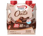Premier Protein High Protein Shakes with Oats - 4 Pack Chocolate Hazelnut