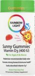 Rainbow Light Sunny Gummies Vitamin D3 Tangy Mandarin Orange