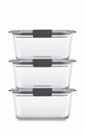 Rubbermaid Brilliance 4.7 Cup Glass Food Storage Containers