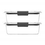 Rubbermaid Brilliance Food 9.6 Cup Large Storage Container Clear - 2 Pack