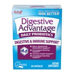 Schiff Digestive Advantage Capsules Daily Probiotic for Immune Health Calcium