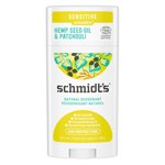 Schmidt's Aluminum-Free 24-Hour Hemp Patchouli & Hops Sensitive Skin Vegan Natural Deodorant Stick