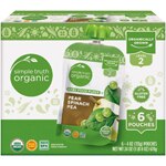 Simple Truth Organic Baby Food Puree Level 2 Pear Spinach Pea