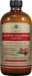 Solgar Calcium Magnesium Citrate Liquid with Vitamin D3 Natural Strawberry