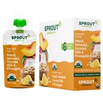 Sprout Organic Baby Food Peach Oatmeal with Coconut Milk & Pineapple Stage 2