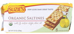 Suzie's Organic Saltines Salt and Extra Virgin Olive Oil