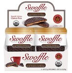 Swoffle Organic Waffle Cookie Stroopwafel Gluten Free Dark Chocolate Dipped