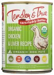 Tender & True Organic Wet Dog Food Chicken & Liver