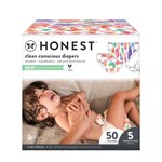 The Honest Company Club Box Diapers Size 5 Wingin It - Painted Feathers