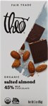 Theo Organic Milk Chocolate Bar Salted Almond