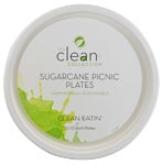 Vitacost - The Clean Collection Compostable Sugarcane Picnic Plates 10 inch