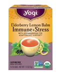 Yogi Elderberry Lemon Balm Immune + Stress Tea Caffeine Free