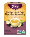 Yogi Non-GMO Caffeine Free Organic Digestive Awakening Blackberry Apple Cider