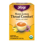 Yogi Non-GMO Caffeine Free Organic Herbal Tea Throat Comfort Honey Lemon