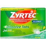 Zyrtec Allergy 24 Hour Dissolve Tabs
