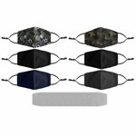 al-SHIELDS PSB-1 Boys Set of 6 Pieces of Cotton Twill Smooth Fit Fabric Face Masks With 10 Pieces of Pm 2.5 Filters
