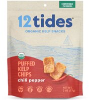12 Tides Organic Puffed Kelp Chips Chili