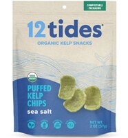 12 Tides Organic Puffed Kelp Chips Sea Salt