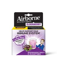 Airborne Effervescent Tablets Elderberry Vitamin C & E Zinc Immune Support