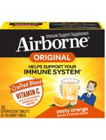 Airborne Effervescent Tablets Zesty Orange Vitamin C & E Zinc Immune Support