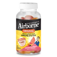 Airborne Gummies Assorted Fruit Vitamin C & E Zinc Immune Support