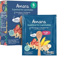 Amara Organic Baby Food Ancient Grain Cereal with Fruit Bites Stage 3