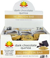 Amrita 15G Protein Bar Gluten Free Dark Chocolate Quinoa -- 12 Bars